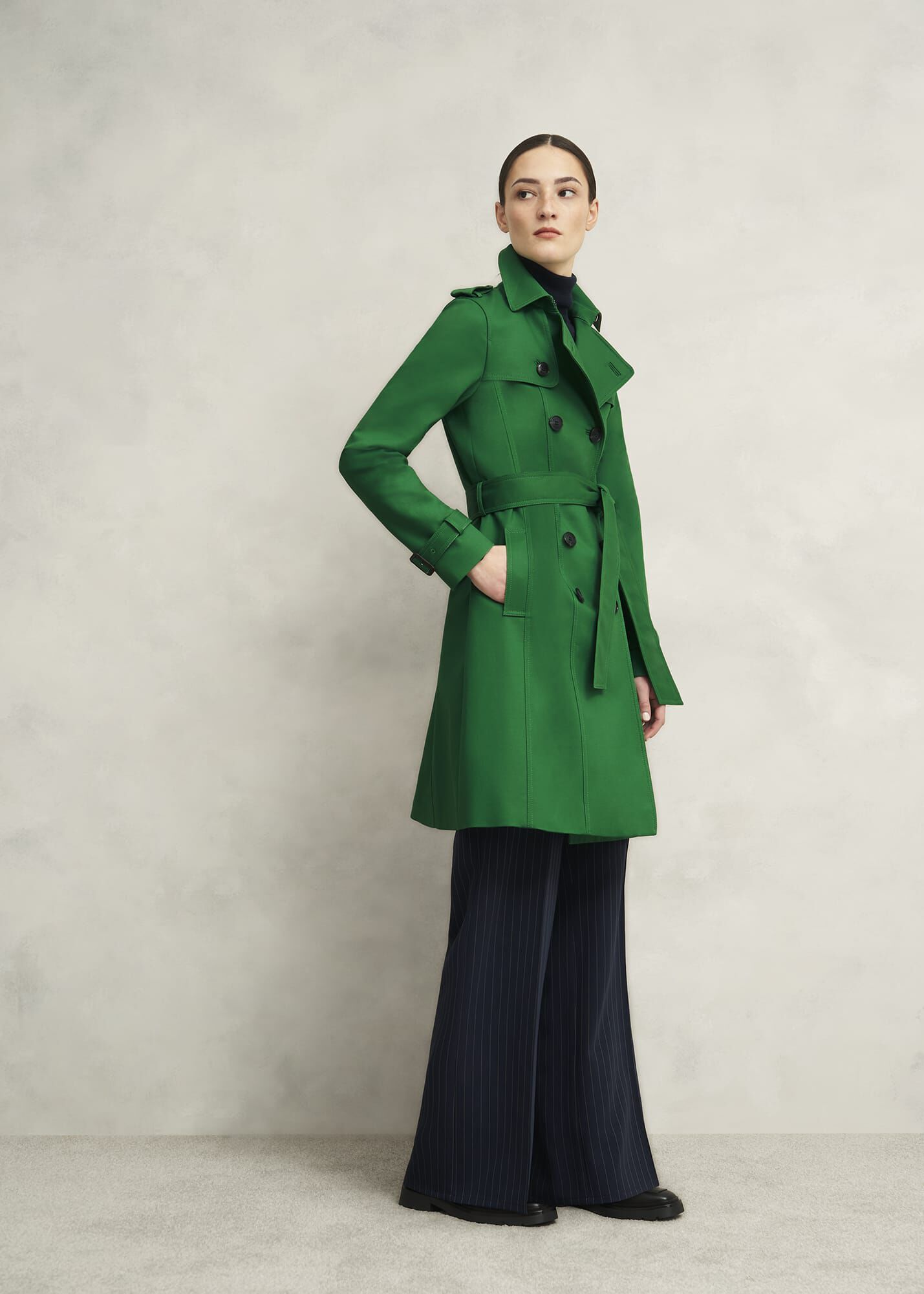 Skylar Shower Resistant Trench Coat