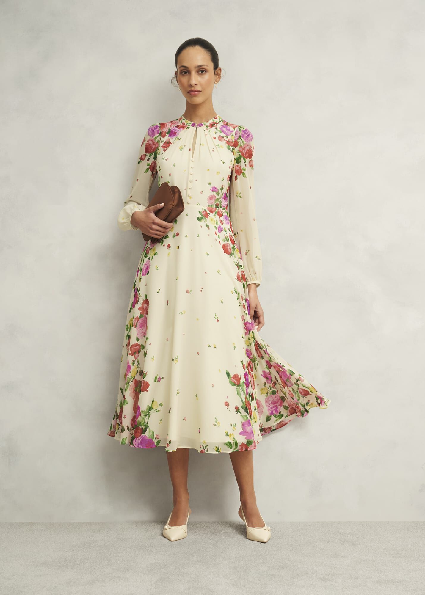 Eva Floral Silk Dress