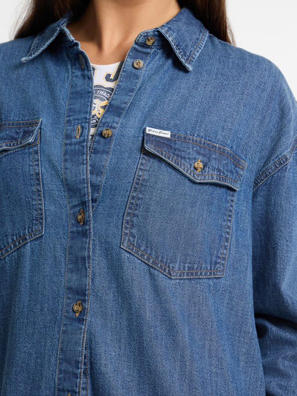 Camisa Guess Denim - Guess Jeans