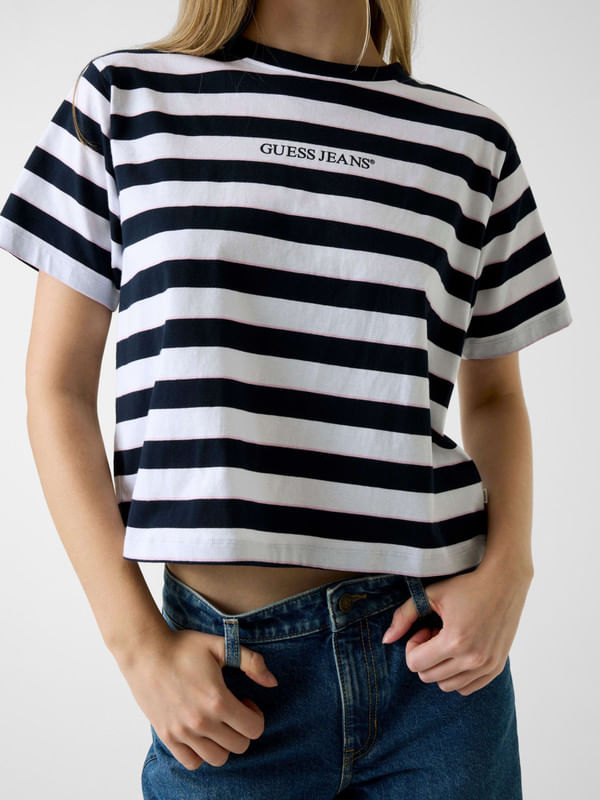 Playera Guess Striped - Guess Jeans x HYUNJIN