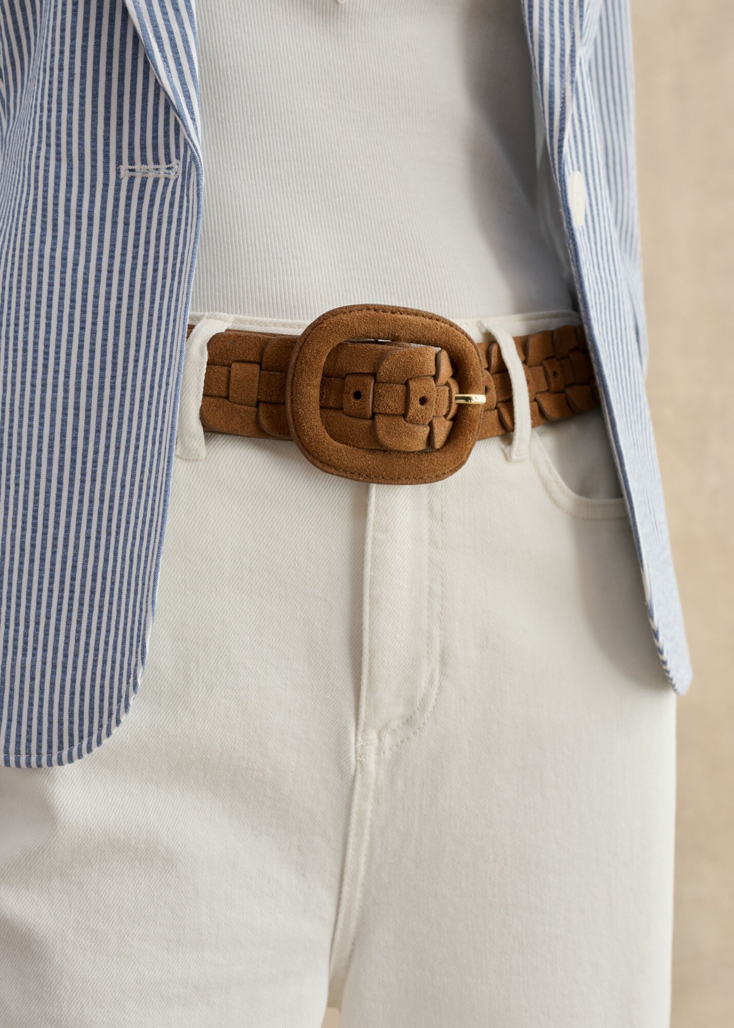 Abbie Suede Woven Belt