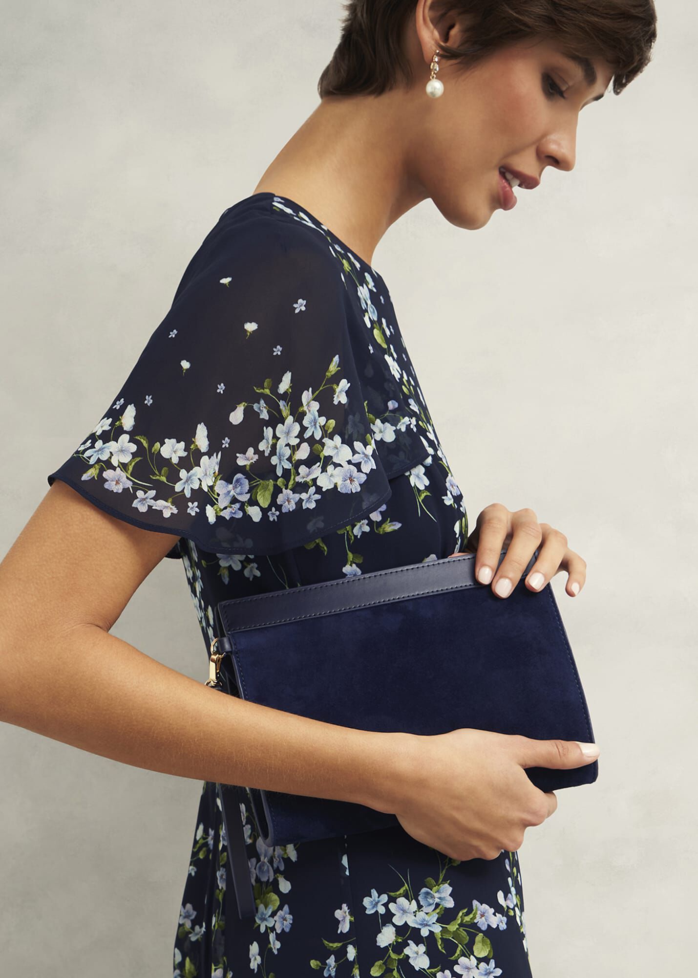 Catherine Suede Wristlet