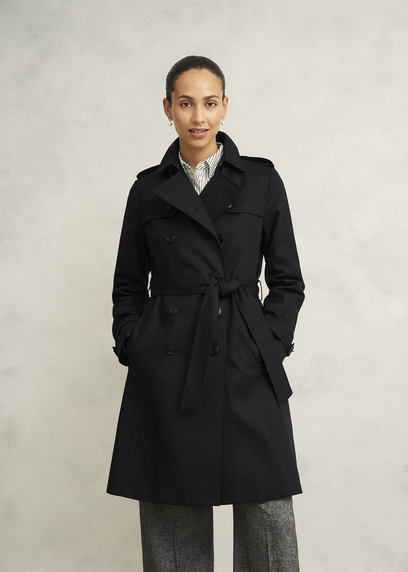 Skylar Shower Resistant Trench Coat