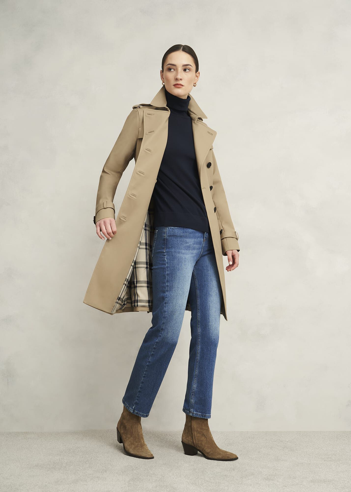 Skylar Shower Resistant Trench Coat