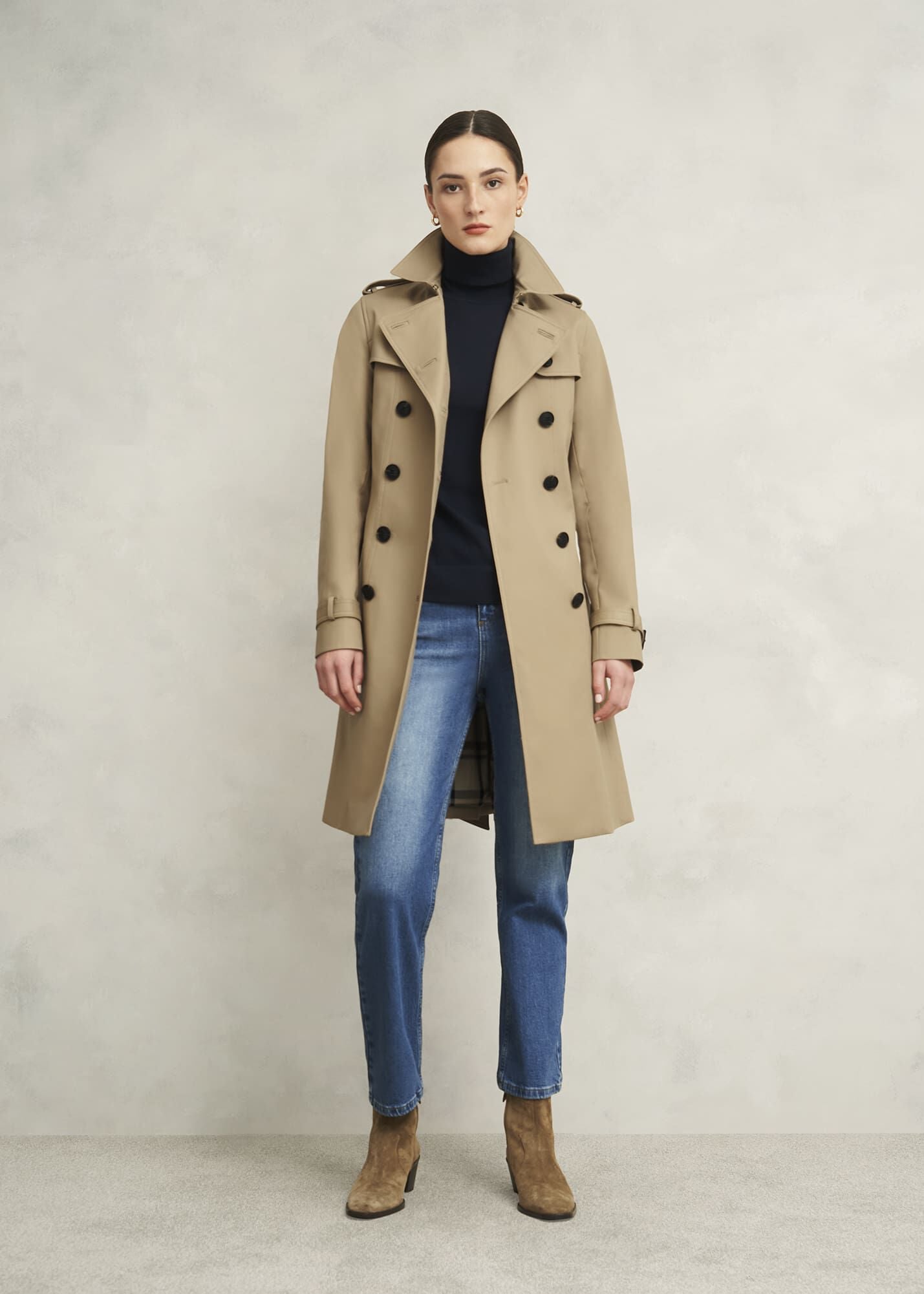 Skylar Shower Resistant Trench Coat