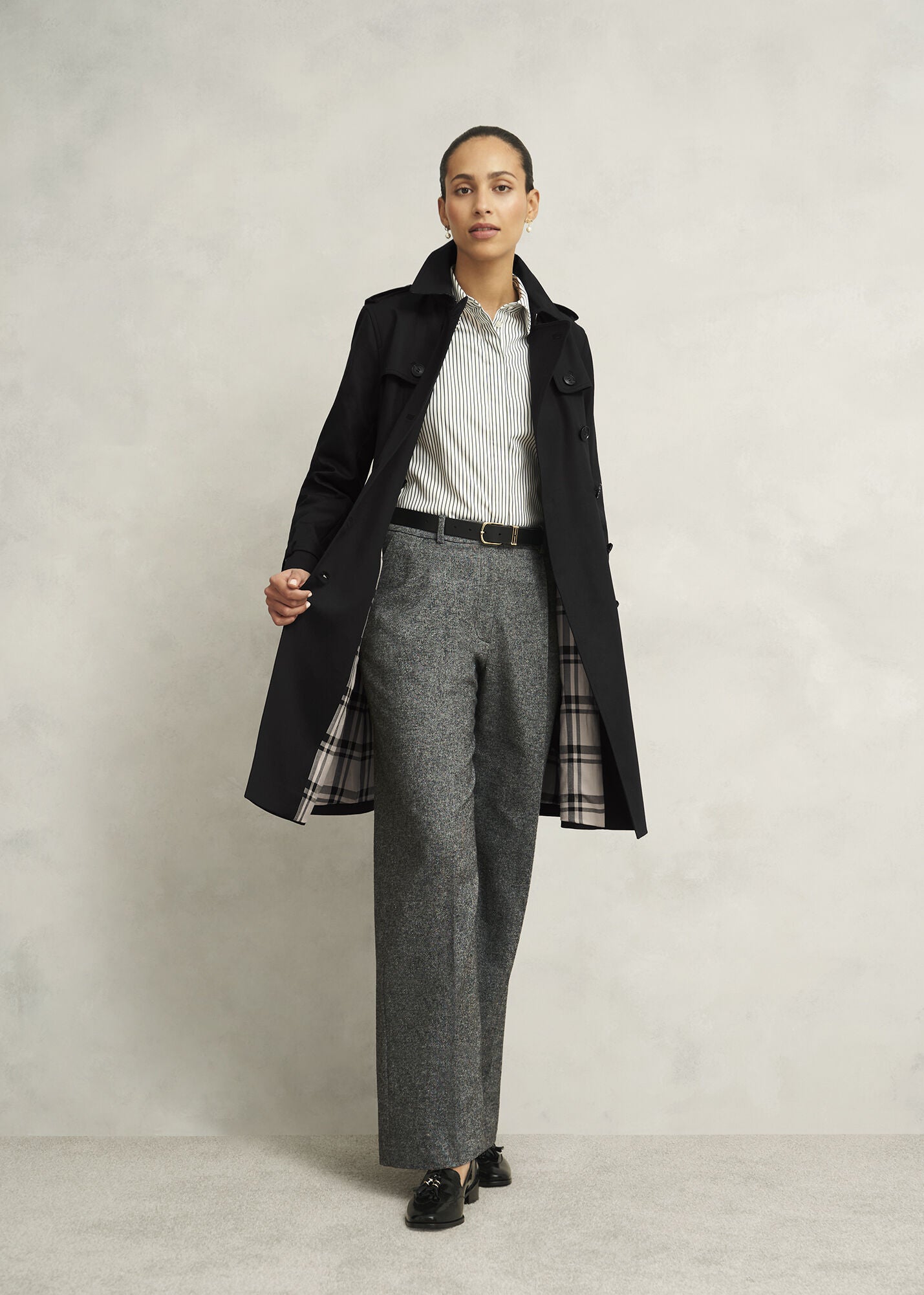 Petite Skylar Shower Resistant Trench Coat