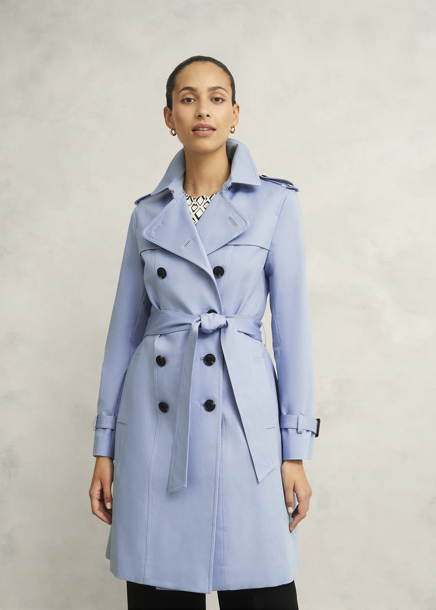 Petite Skylar Shower Resistant Trench Coat