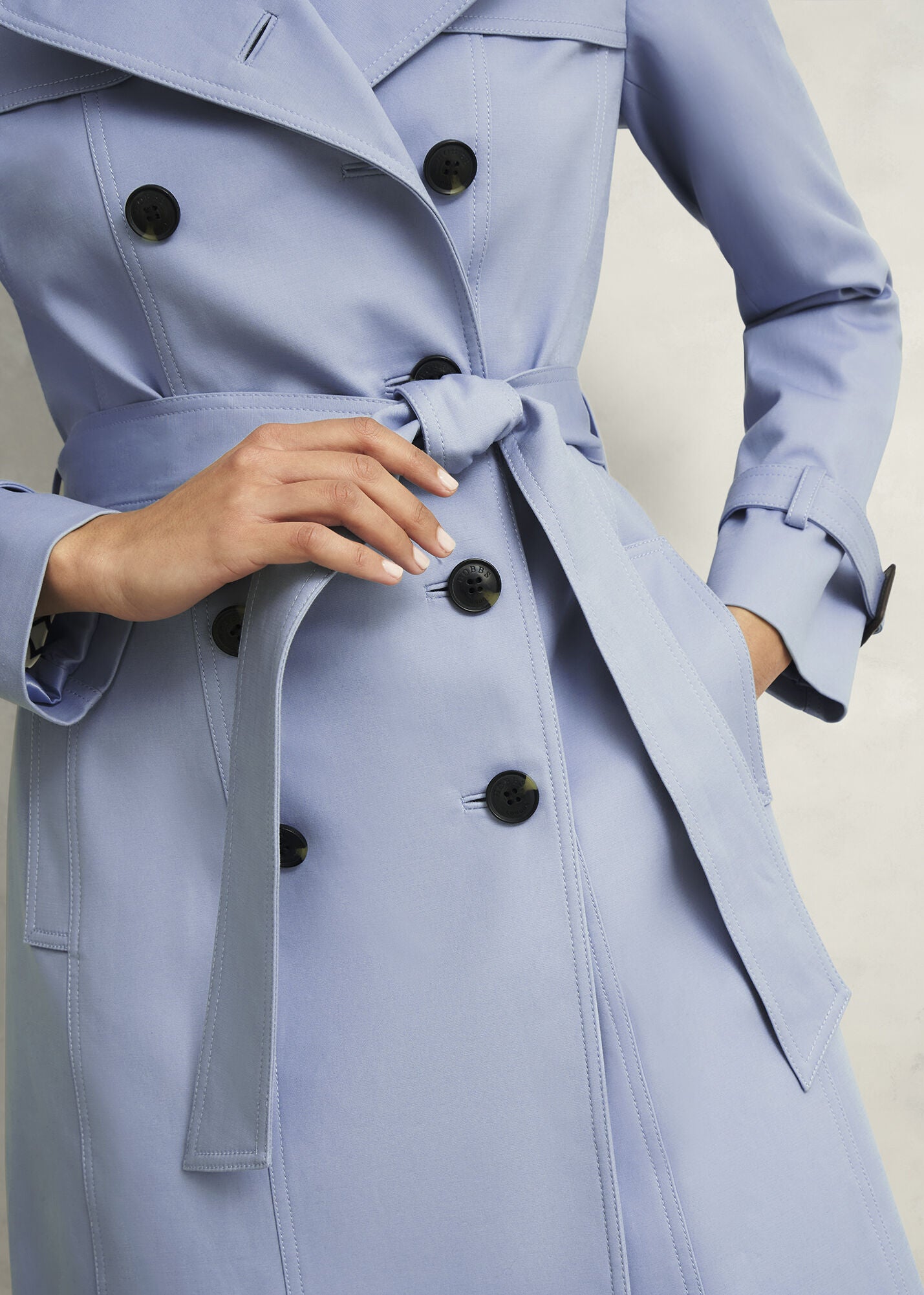 Petite Skylar Shower Resistant Trench Coat