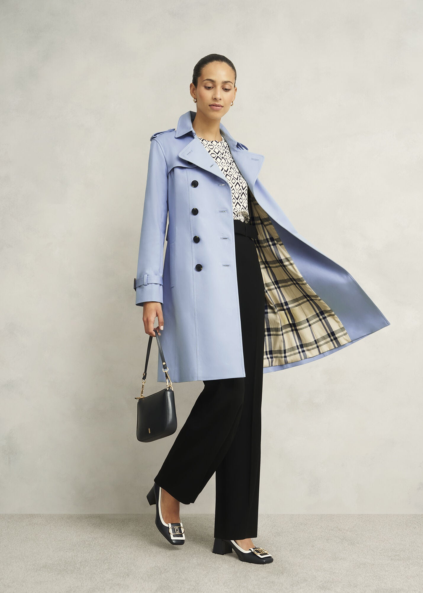 Petite Skylar Shower Resistant Trench Coat