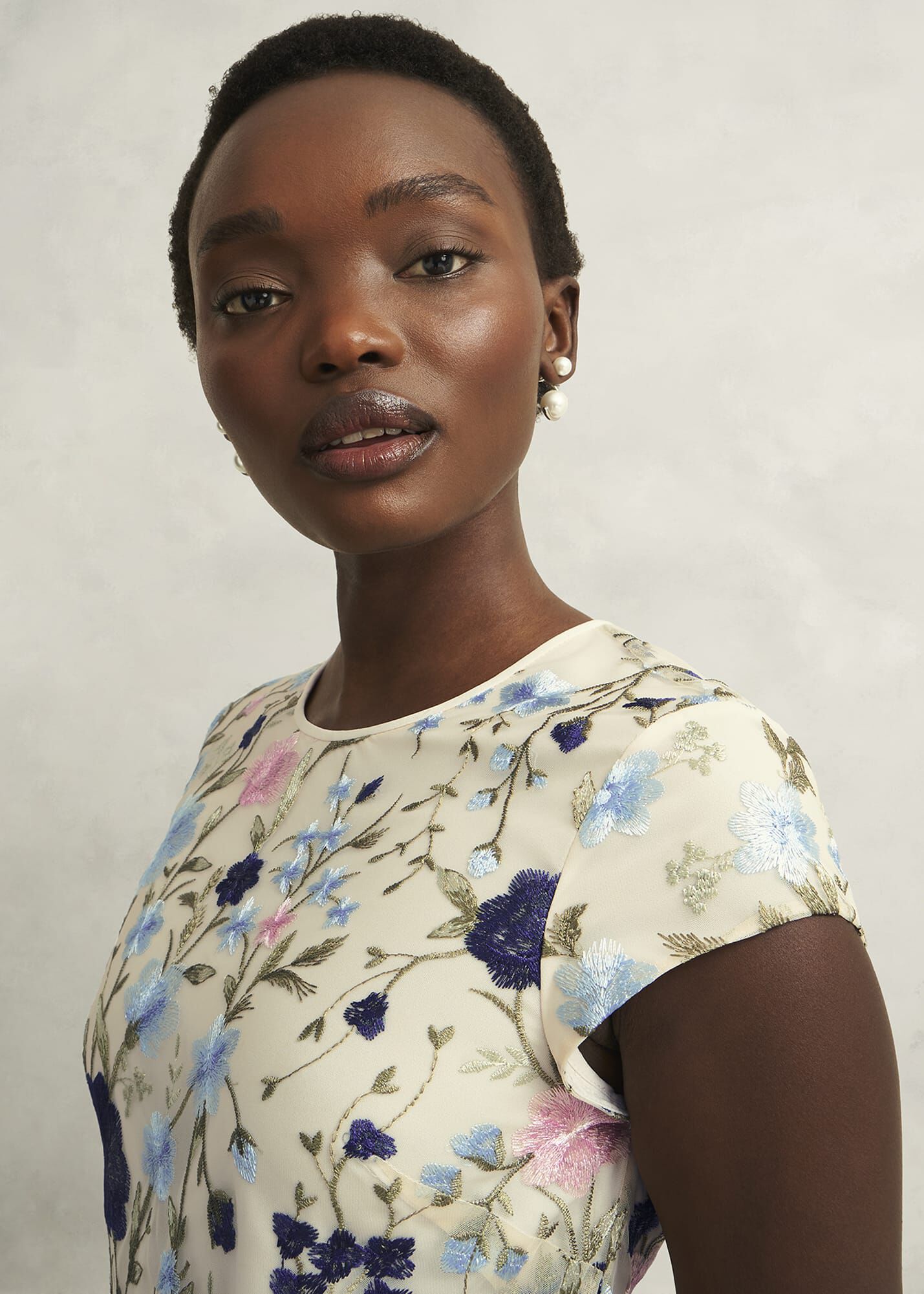 Petite Tia Embroidered Dress