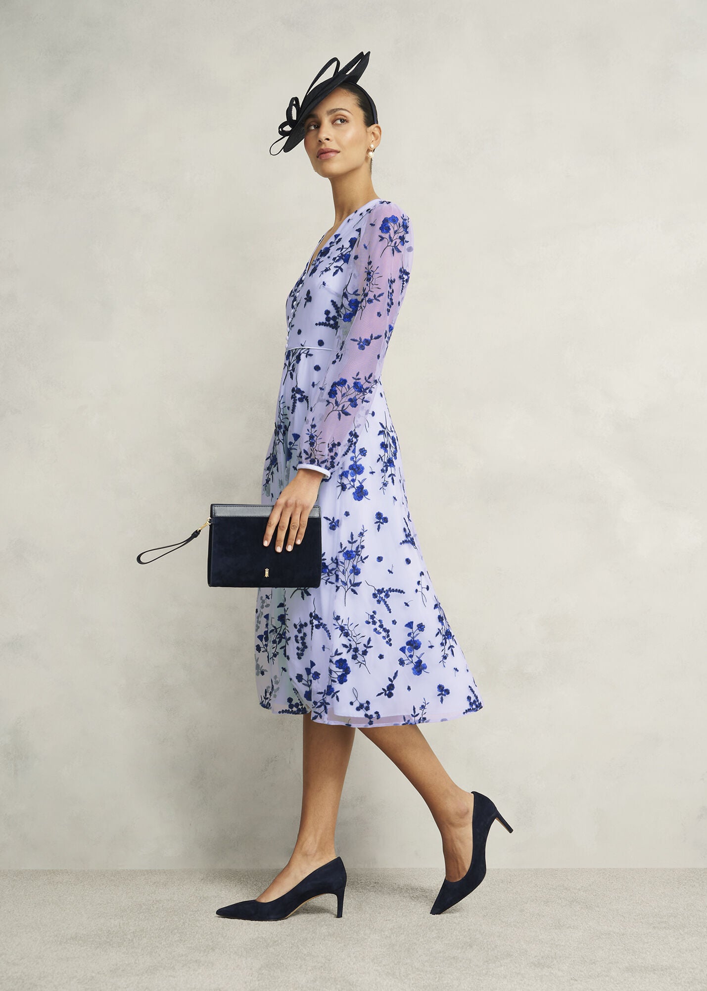 Petite Ella  Embroidered Dress