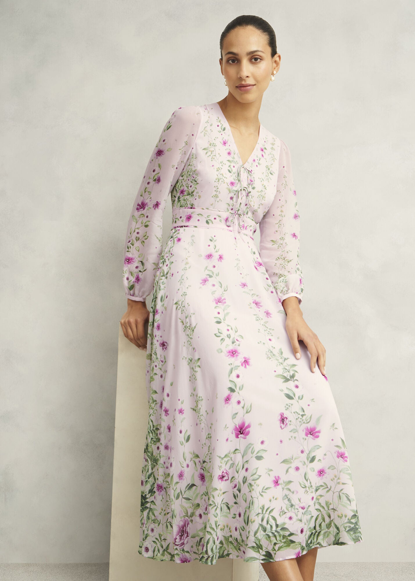 Fay Silk Bow Detail Dress