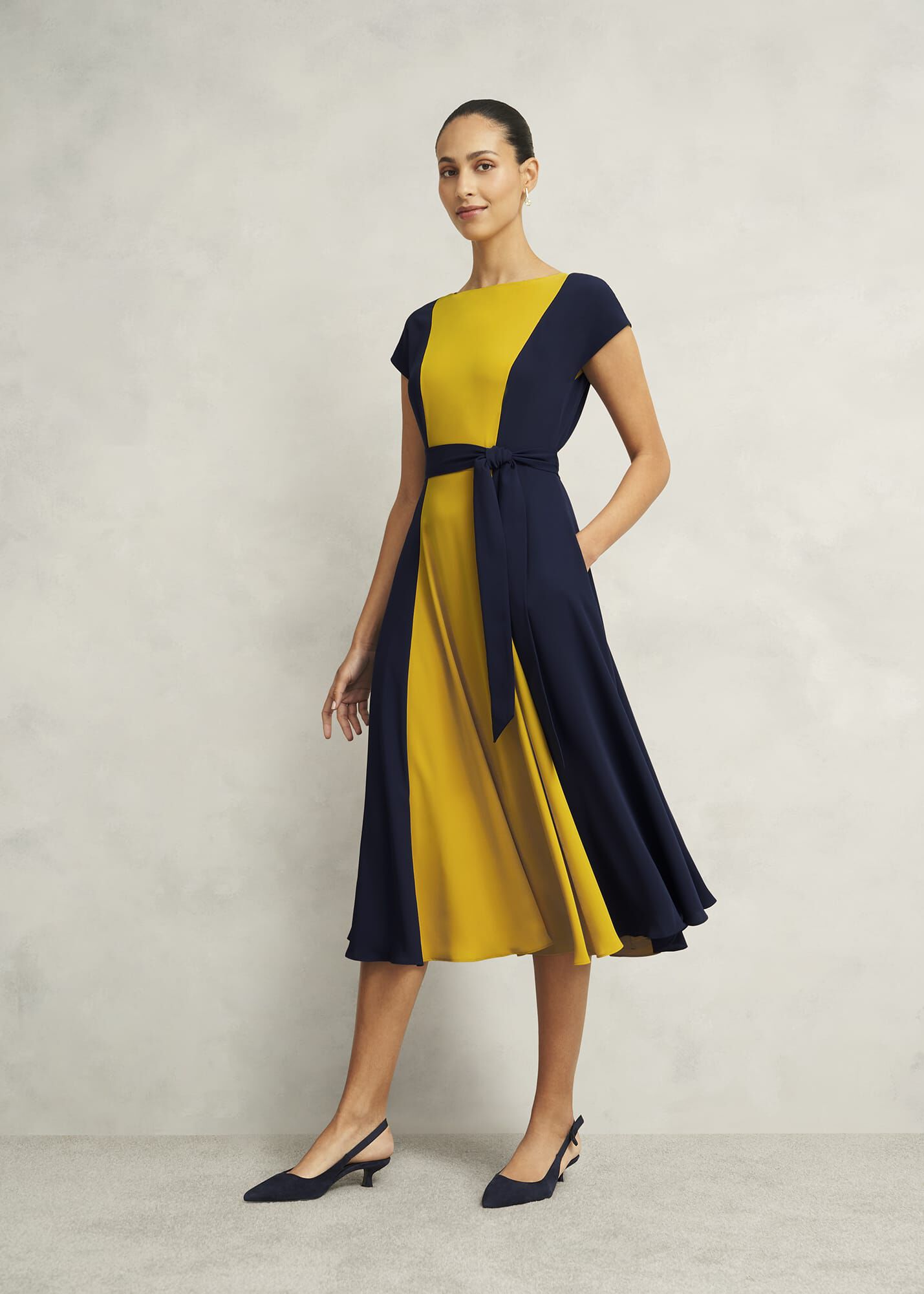 Emery Tie Belted Dress
