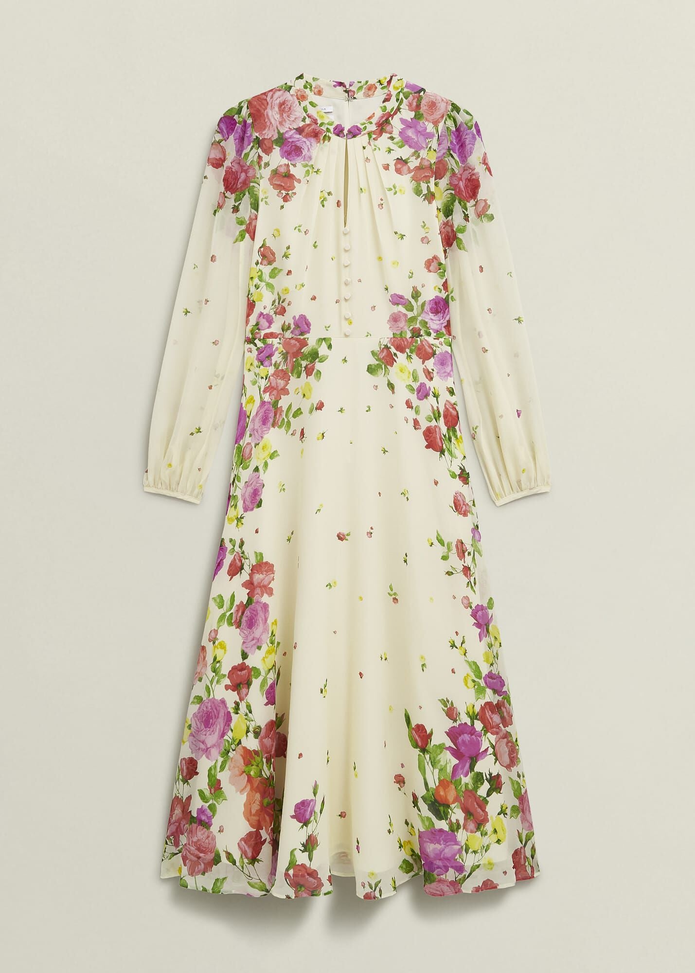 Petite Eva Floral Silk Dress