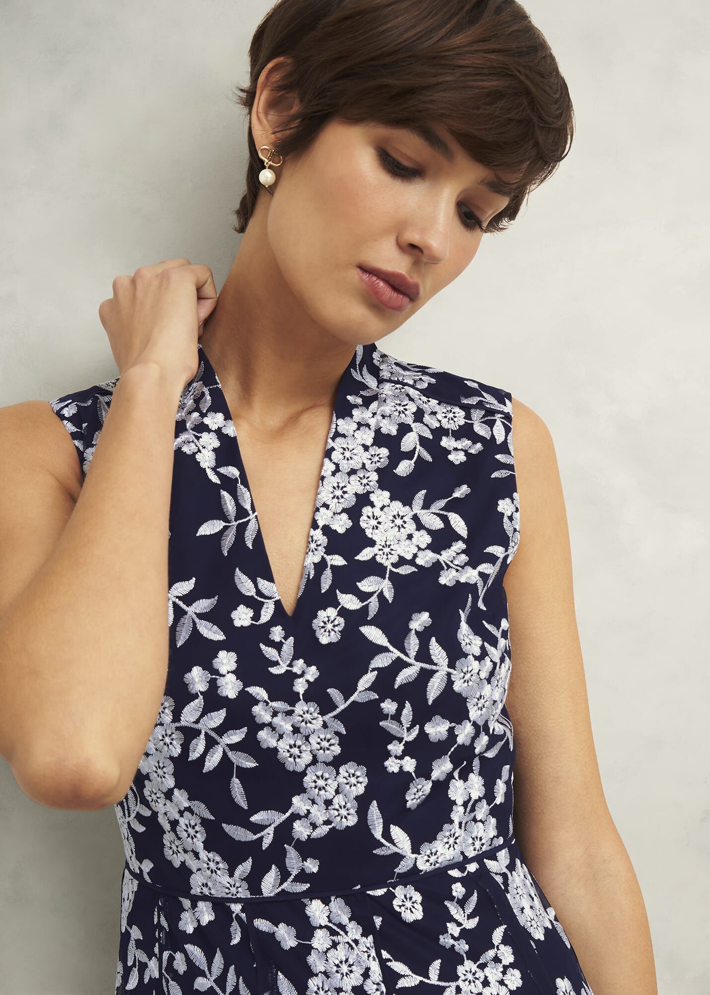 Petite Quin Embroidered Dress