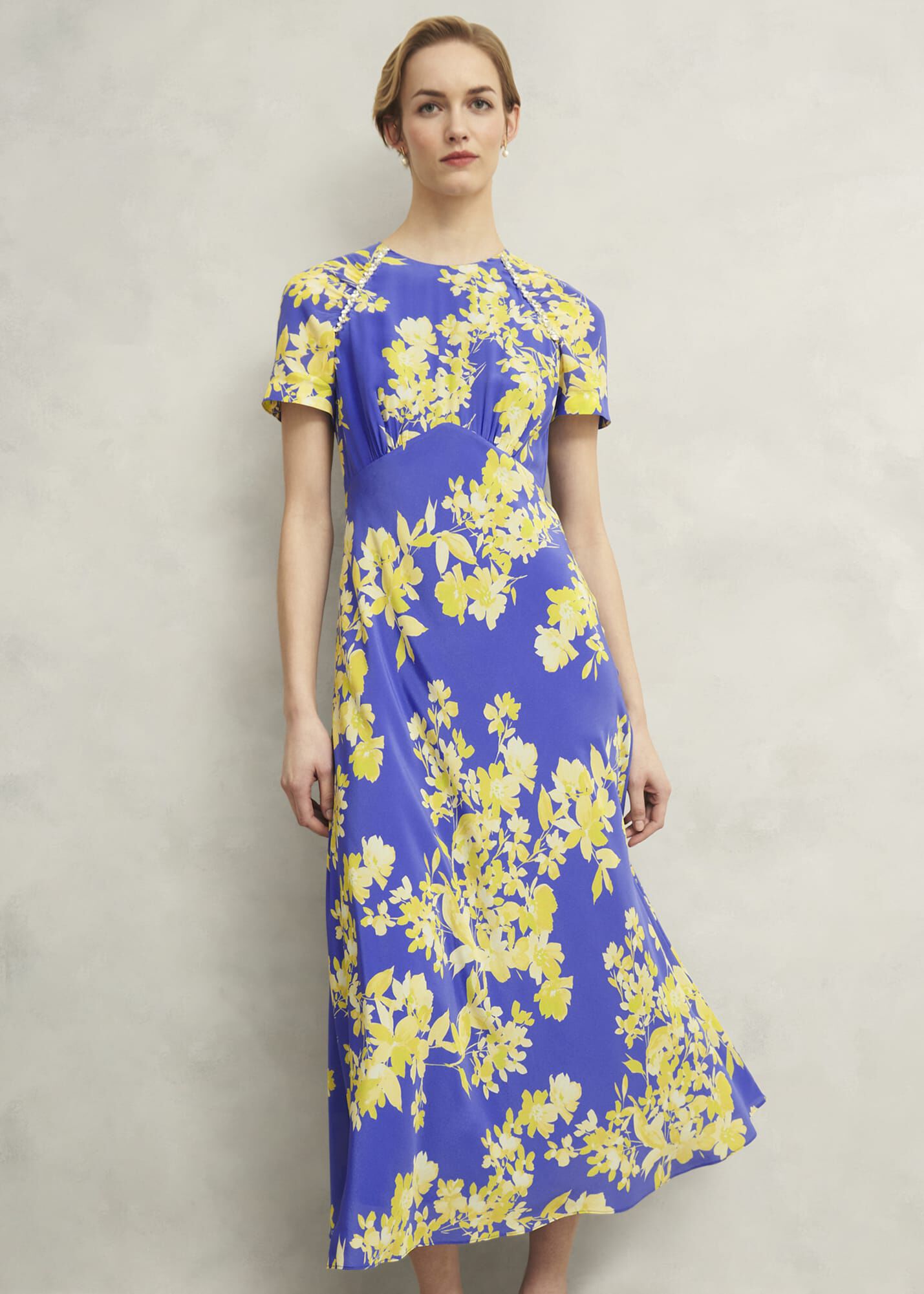 Petite Ann Embellished Silk Dress