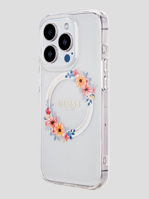 Funda Para Celular iPhone 15 Pro Guess Magsafe Flower Ring