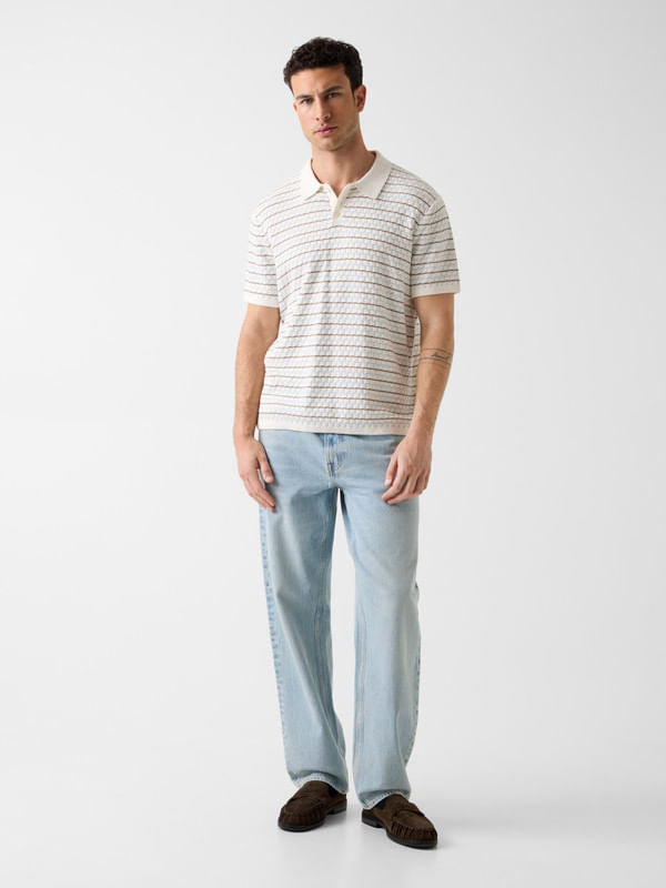 Playera Tipo Polo Guess Stripe