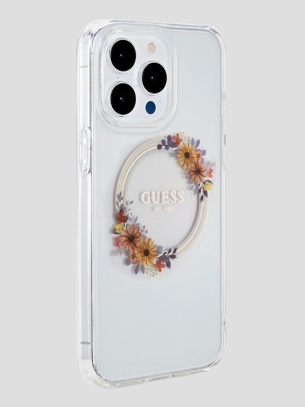 Funda Para Celular iPhone 15 Pro Max Guess Magsafe Flower Ring