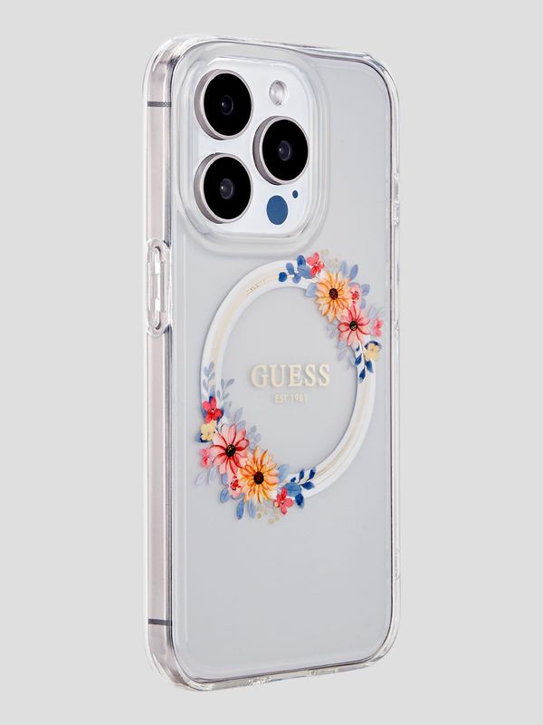 Funda Para Celular iPhone 15 Pro Guess Magsafe Flower Ring