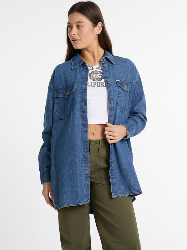 Camisa Guess Denim - Guess Jeans