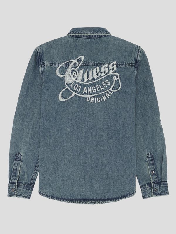 Camisa Guess Kids Denim Para Niño