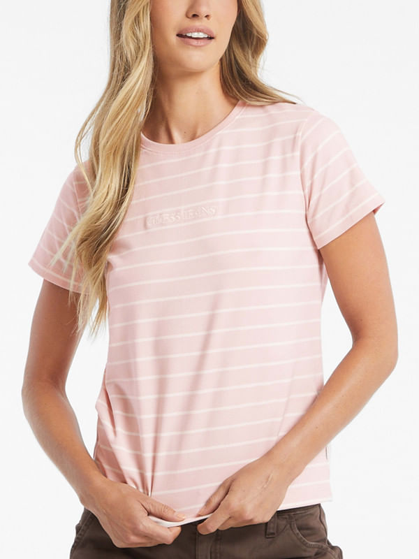 Playera Guess Striped - Guess Jeans