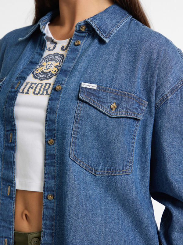 Camisa Guess Denim - Guess Jeans