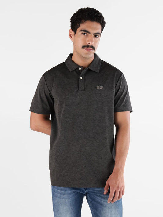 Playera Tipo Polo Guess Heather