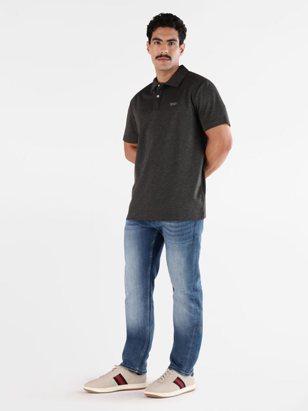 Playera Tipo Polo Guess Heather