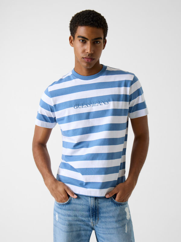 Playera Guess Striped - Guess Jeans x HYUNJIN