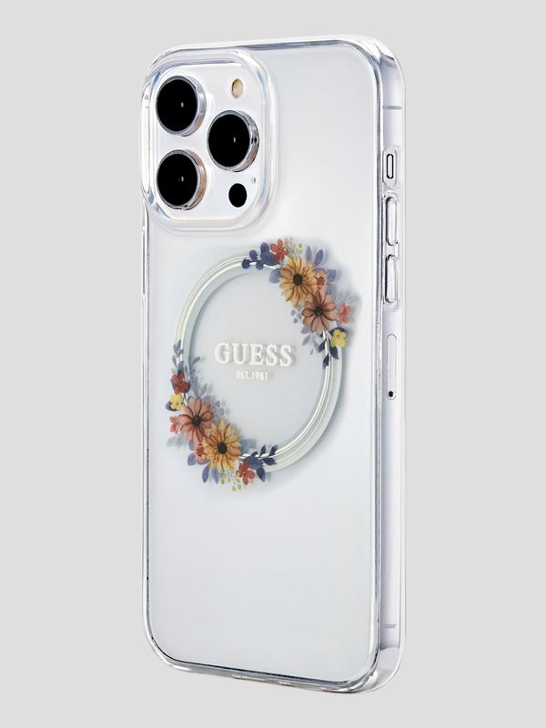 Funda Para Celular iPhone 14 Pro Max Guess Magsafe Flower Ring