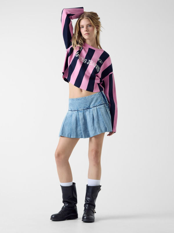 Falda Guess Tableada - Guess Jeans
