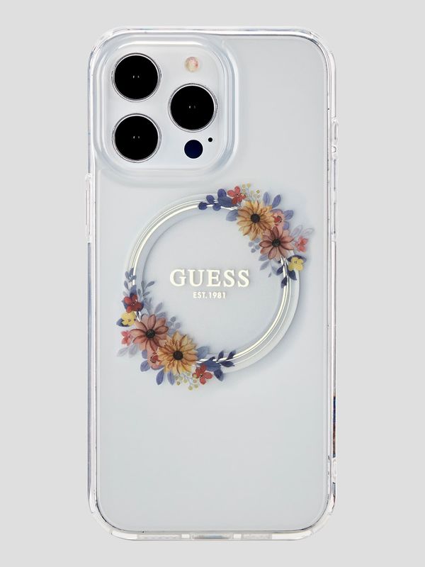 Funda Para Celular iPhone 15 Pro Max Guess Magsafe Flower Ring