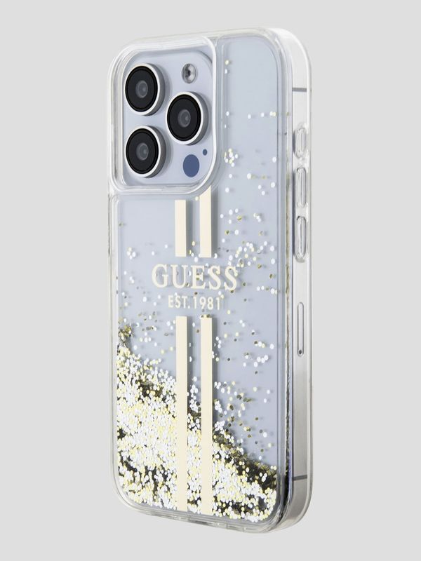 Funda Para Celular iPhone 15 Pro Guess Glitter Sripe
