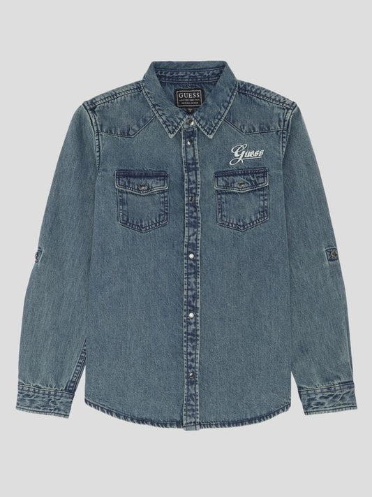 Camisa Guess Kids Denim Para Niño