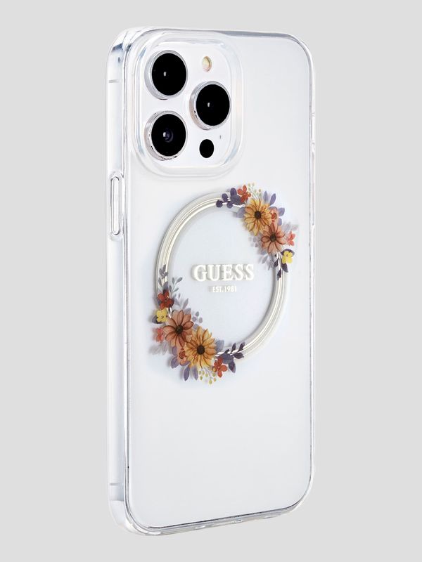 Funda Para Celular iPhone 14 Pro Max Guess Magsafe Flower Ring