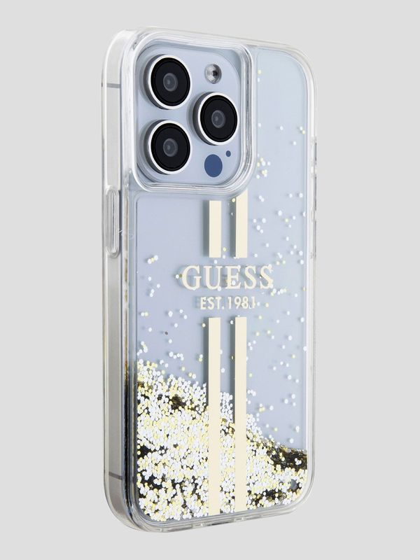 Funda Para Celular iPhone 15 Pro Guess Glitter Sripe