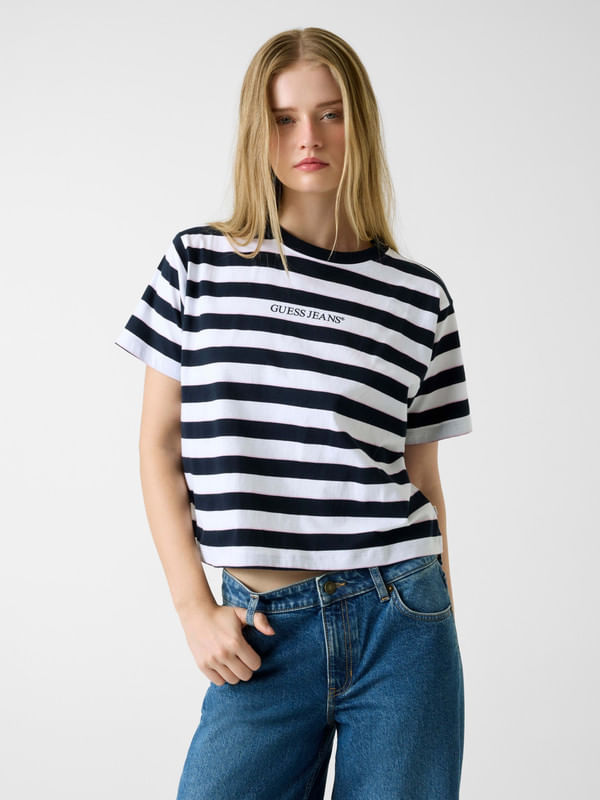 Playera Guess Striped - Guess Jeans x HYUNJIN
