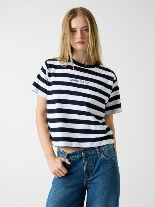 Playera Guess Striped - Guess Jeans x HYUNJIN